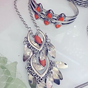 Trio: Necklace, Earrings, Bracelet